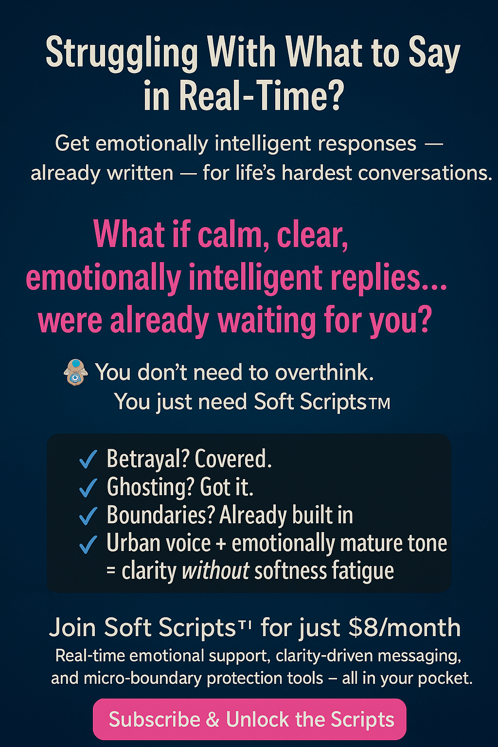💬 Soft Scripts™ App — Emotionally Intelligent Communication at Your Fingertips